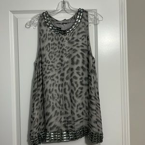 Grey and black dressy Tank top